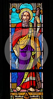 Stained Glass of  Saint Andrew - St Valery Sur Somme photo