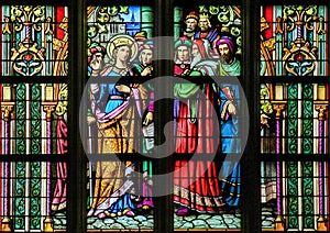 Stained Glass of Saint Catharine in Den Bosch Cathedral