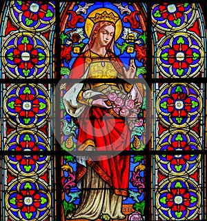 Stained Glass of  Saint Elisabeth - St Valery Sur Somme photo