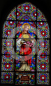 Stained Glass of  Saint Elisabeth - St Valery Sur Somme photo