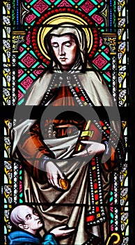 Stained Glass - Saint Frances of Rome or Santa Francesca Romana photo
