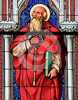 Stained Glass - Saint Jerome or Hieronymus