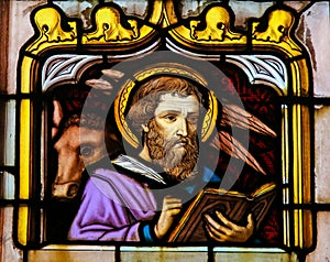 Stained Glass of the Saint Luke the Evangelist