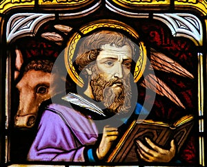 Stained Glass of the Saint Luke the Evangelist