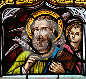 Stained Glass of Saint Matthew the Evangelist photo