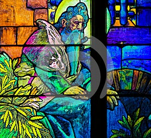 Stained Glass of Saint Methodius by Alphonse Mucha photo