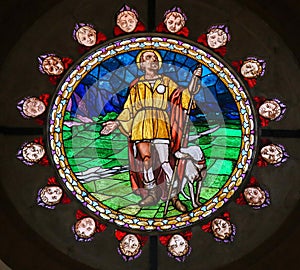 Stained Glass of Saint Roch in Bologna