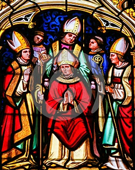 Stained Glass - Saint Vigor in the Cathedral of Bayeux