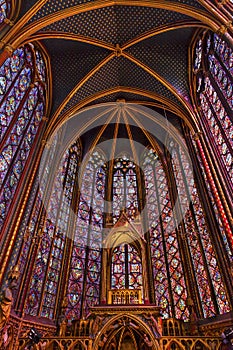 Stained Glass Sainte Chapelle Cathedral Paris France