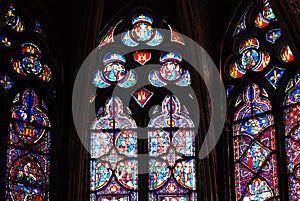 Stained glass in Sainte Chapelle Paris