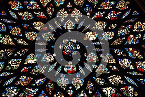 Stained glass in Sainte Chapelle Paris photo