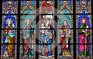 Stained Glass - Saints in Sablon Church, Brussels