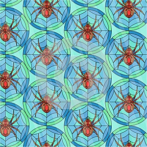 stained glass spider