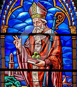 Stained Glass of St Nicholas in Valencia