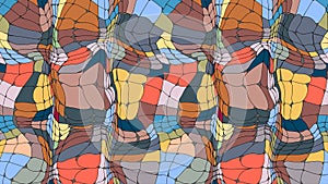 Stained glass texture, abstract colorful mosaic vector background