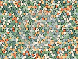 Stained glass texture, colorful mosaic. Vector illustration background for interior design, print on paper, wallpaper