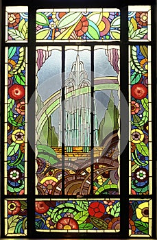 Stained glass window photo