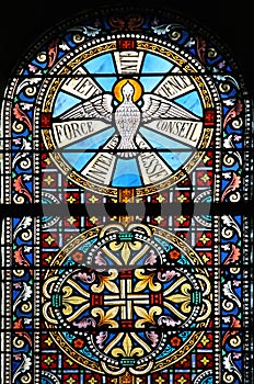 Stained glass window (Brittany,France)