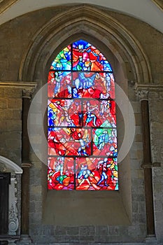 Stained glass window in Chichester cathedral