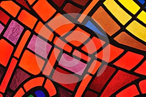 Stained glass window - church photo