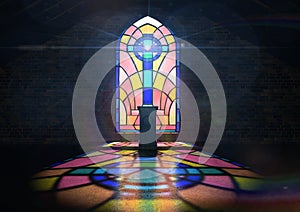 Stained Glass Window Church photo