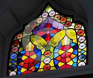 Stained Glass Window In Church In Heraklion Greece