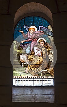 Stained glass window. Church of St. Joseph