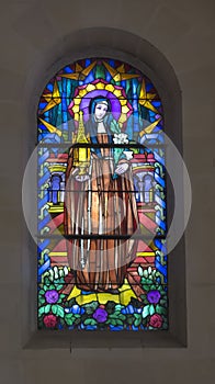 Stained glass window. Church of St. Joseph