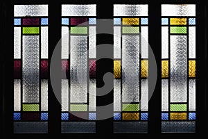 Stained glass window,colorful glass window,