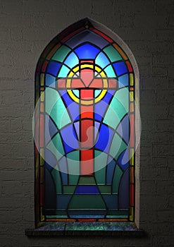 Stained Glass Window Crucifix