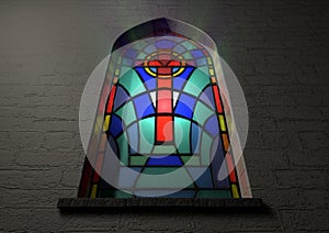 Stained Glass Window Crucifix