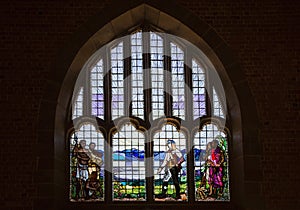 Stained glass window of Dr Livingstone - Livingstonia Mission Church