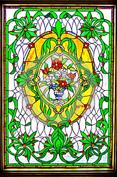 Stained Glass Window Fully Framed