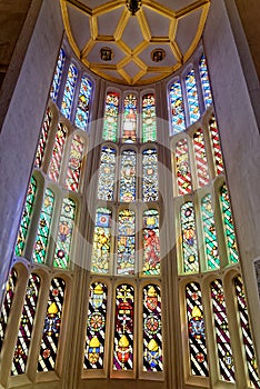 Stained glass window at Hampton Court Palace - London