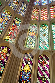 Stained glass window at Hampton Court Palace - London