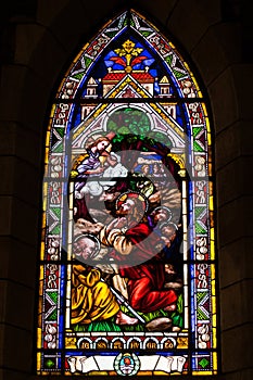 Stained glass window photo
