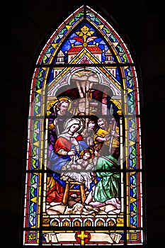 Stained glass window photo