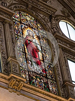 Stained glass window - Jesus - Mezquita, Cordoba Cathedral, Spain