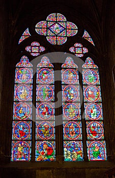 Stained-glass window, Notre-Dame de Paris