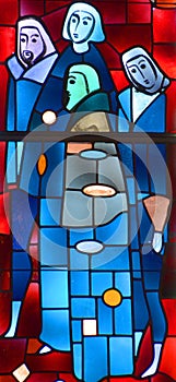 Stained glass window of Saint Joseph Oratory of Mount Royal  church altar
