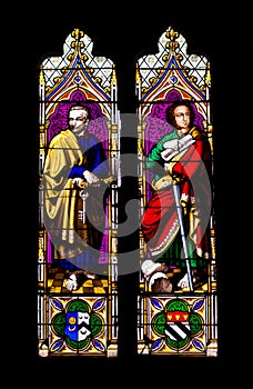 Stained Glass Window Saints Paul and Peter