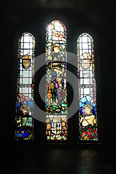 Stained glass window  Tintagel
