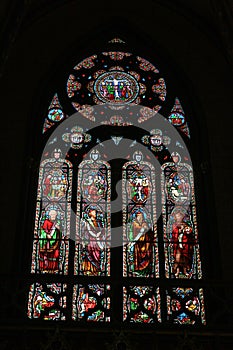 The stained glass Windows of the Cathedral photo