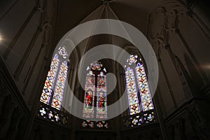 The stained glass Windows of the Cathedral photo