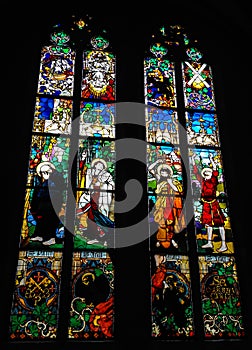 Stained Glass Windows created by the Polish painter, Jozef Mehoffer, between 1896 and 1936, is located in St. Nicolas cathedral