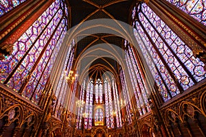 Stained glass windows of Saint Chapelle