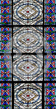 Stained glass windows in the Saint Germain des Pres Church, Paris
