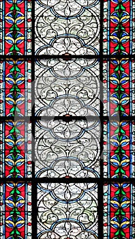 Stained glass windows in the Saint Germain des Pres Church, Paris photo