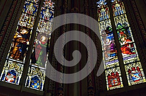 Stained-glass windows in Saint Pierre cathedral