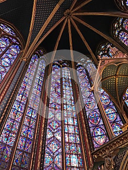 Stained Glass Windows, Sainte Chapelle, Paris, France